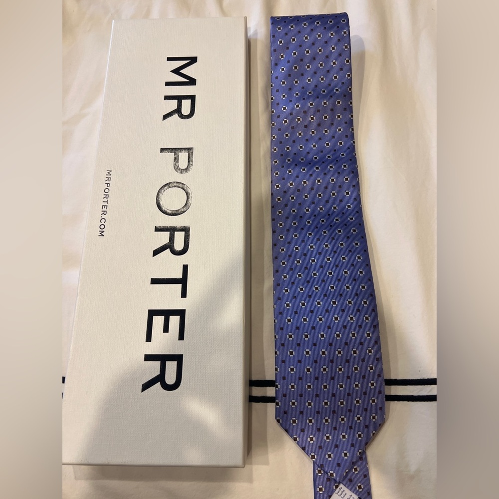 Eton purple flower patterned tie